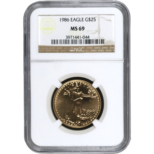 1986 1/2 oz American Gold Eagle Coin