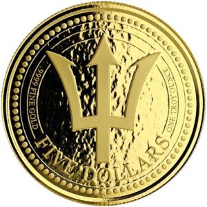 2018 1 oz Barbados Trident Gold Coin
