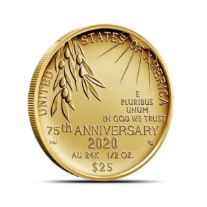 2020 1/2 oz End of WWII 75th Anniversary Gold Coin (Box + CoA)