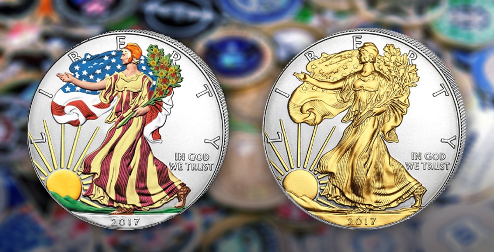 Colorized Silver Coins