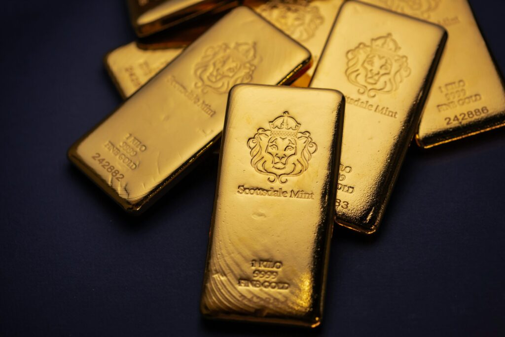 pile of Kilo Gold Bars