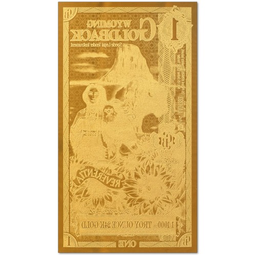 Buy 1 Wyoming Goldback Gold Note (100 Pack, New) - Image 3