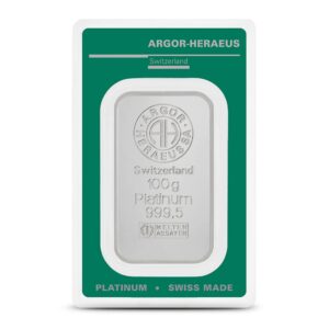 100 Gram Argor Heraeus Platinum Bar