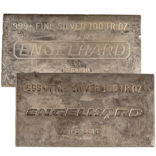 100 oz Engelhard Silver Bars
