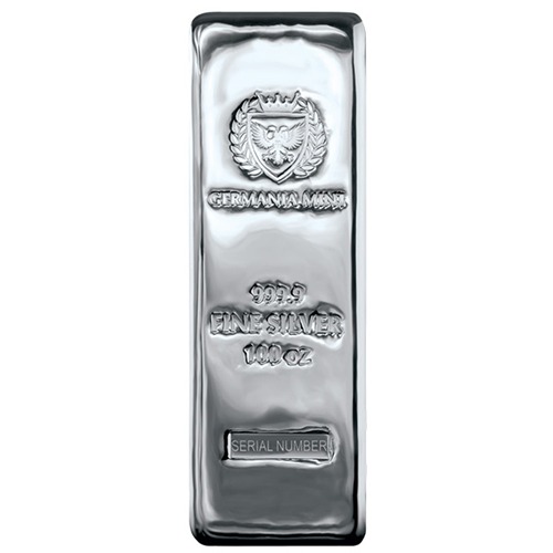 100 oz Germania Mint Cast Silver Bar (New) - Image 2