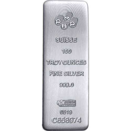 Buy 100 oz PAMP Suisse Silver Bar