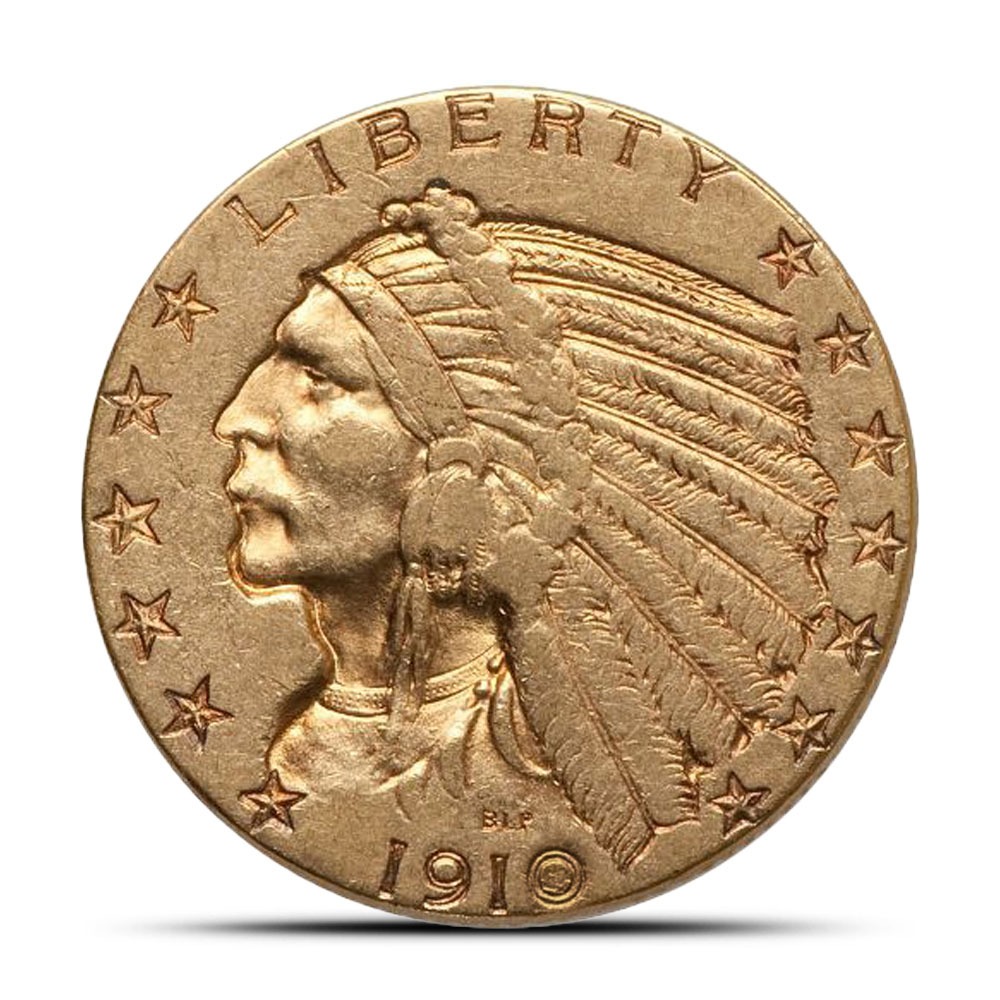 1910 Pre-33 $5 Indian Gold Half Eagl