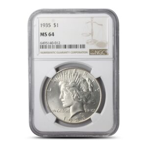 1935 Peace Silver Dollar Coin NGC MS
