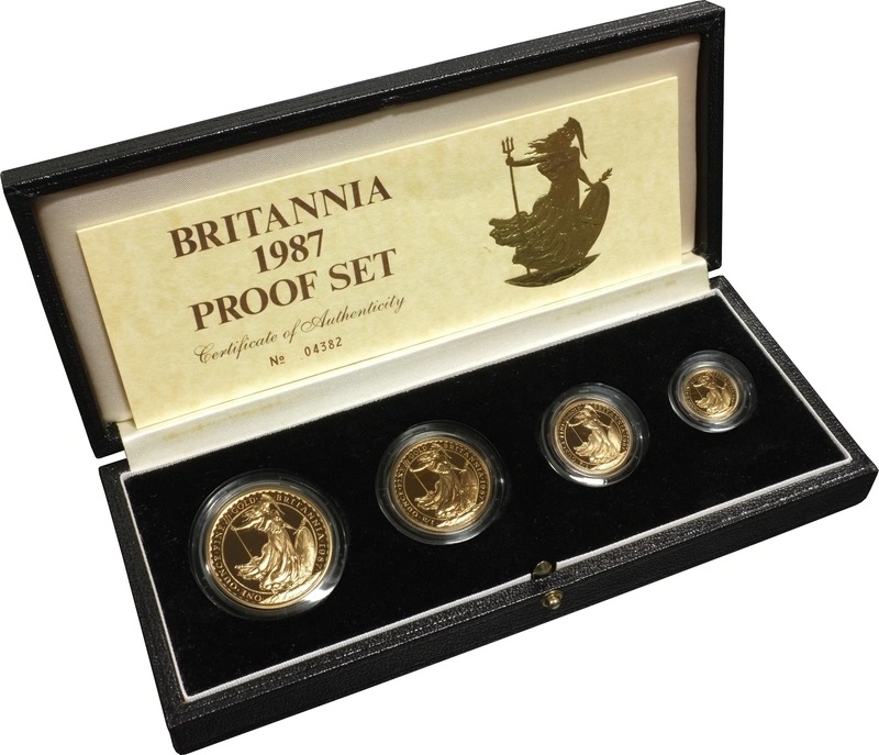 1987 Proof Gold Britannia 4 Coin Set