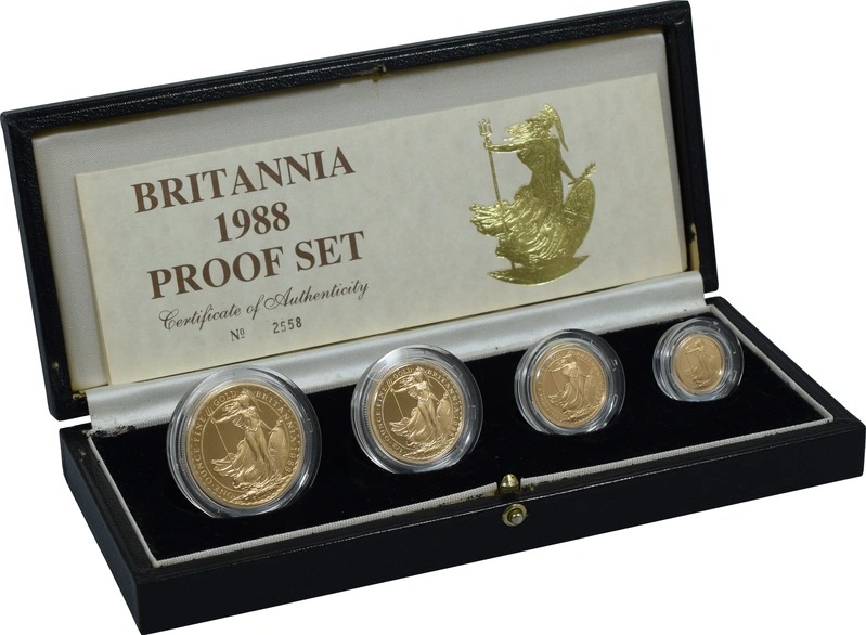 1988 Proof Gold Britannia 4 Coin Set