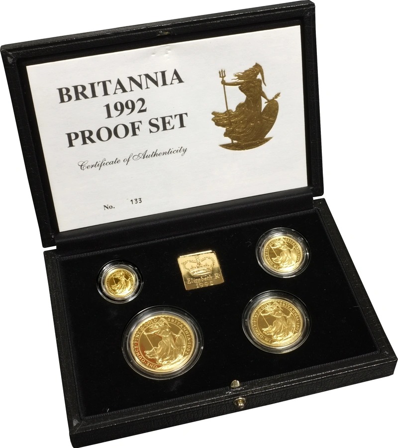 1992 Proof Gold Britannia 4 Coin Set
