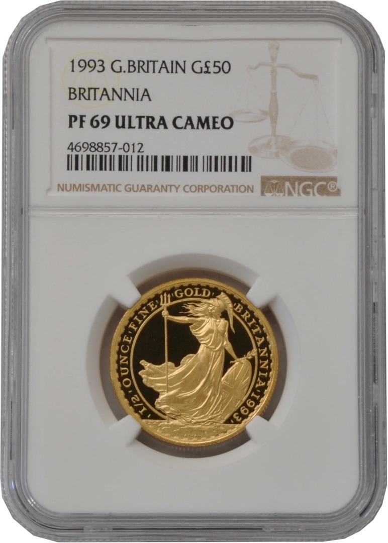 1993 Proof 1/2 oz Gold Britannia Coi