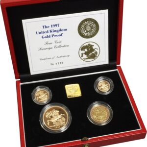 1997 Proof Gold Sovereign 4 Coin Set