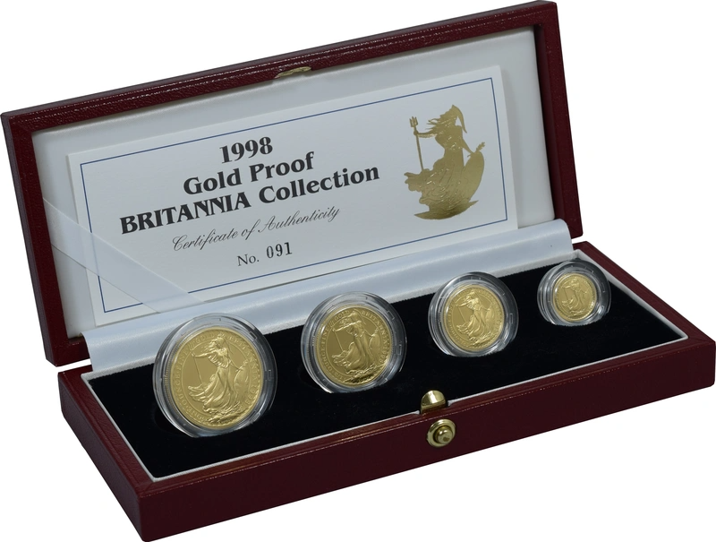 1998 Proof Gold Britannia 4 Coin Set