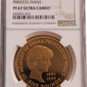 1999 Proof £5 Gold Crown Coin Diana