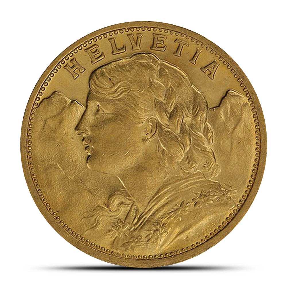 20 Francs Swiss Helvetia Gold Coi