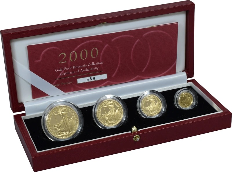 2000 Proof Gold Britannia 4 Coin Set