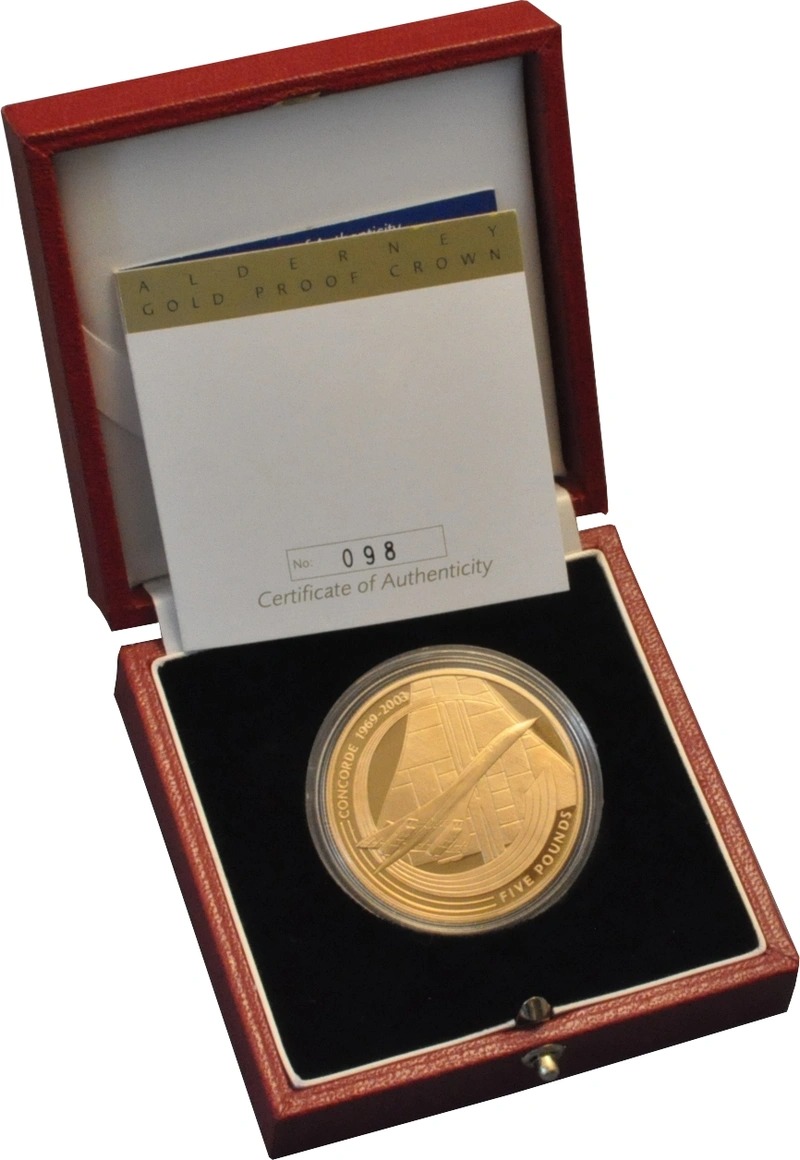 2003 Proof Gold Crown £5 Coin Concor