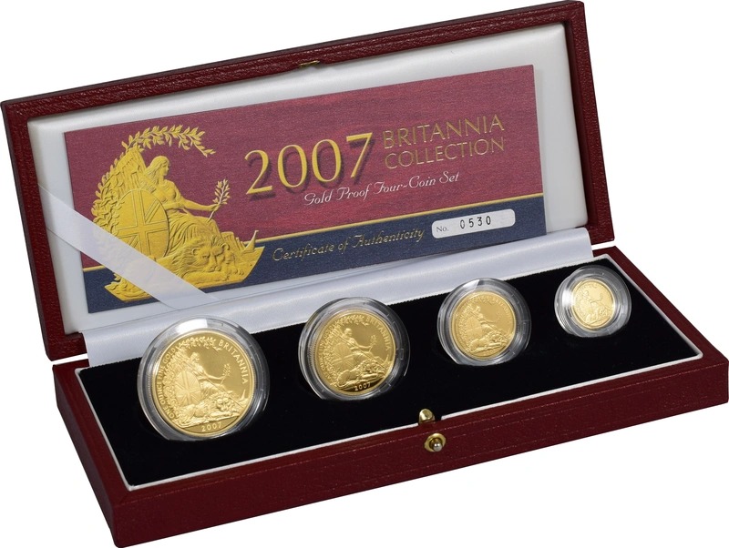 2007 Proof Gold Britannia 4 Coin Set