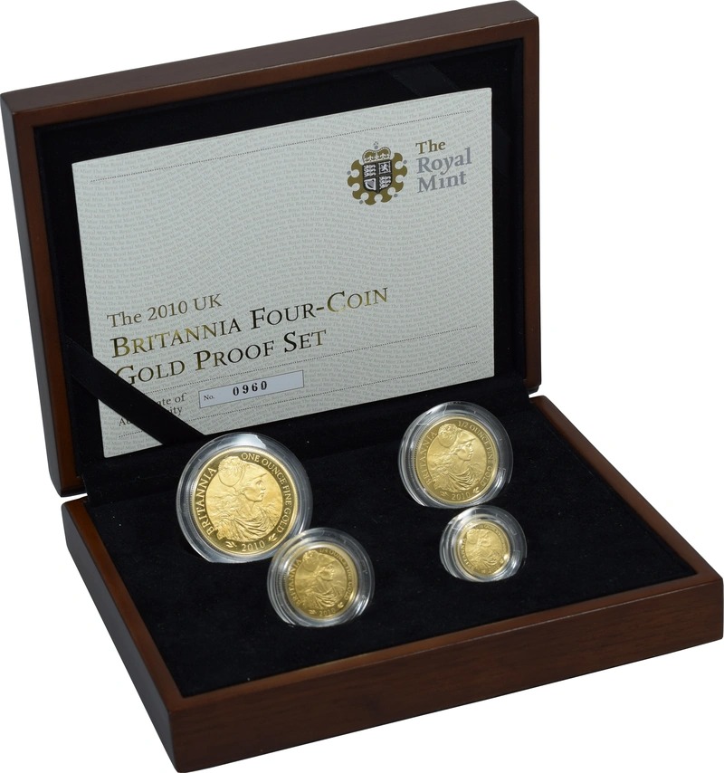 2010 Proof Gold Britannia 4 Coin Set