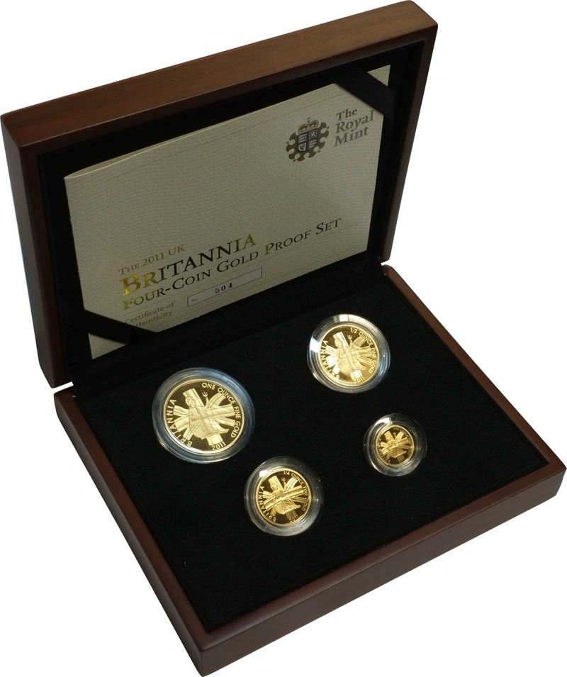2011 Proof Gold Britannia 4 Coin Set