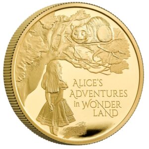 2021 1 oz Alices Adventures in Wonderland Proof Gold Coin Boxed