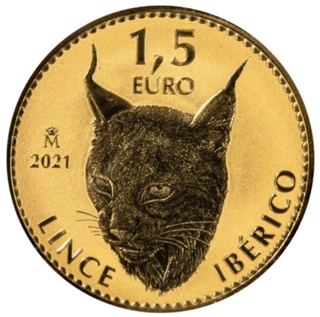 2021 1 oz Spanish Gold Iberian Lynx