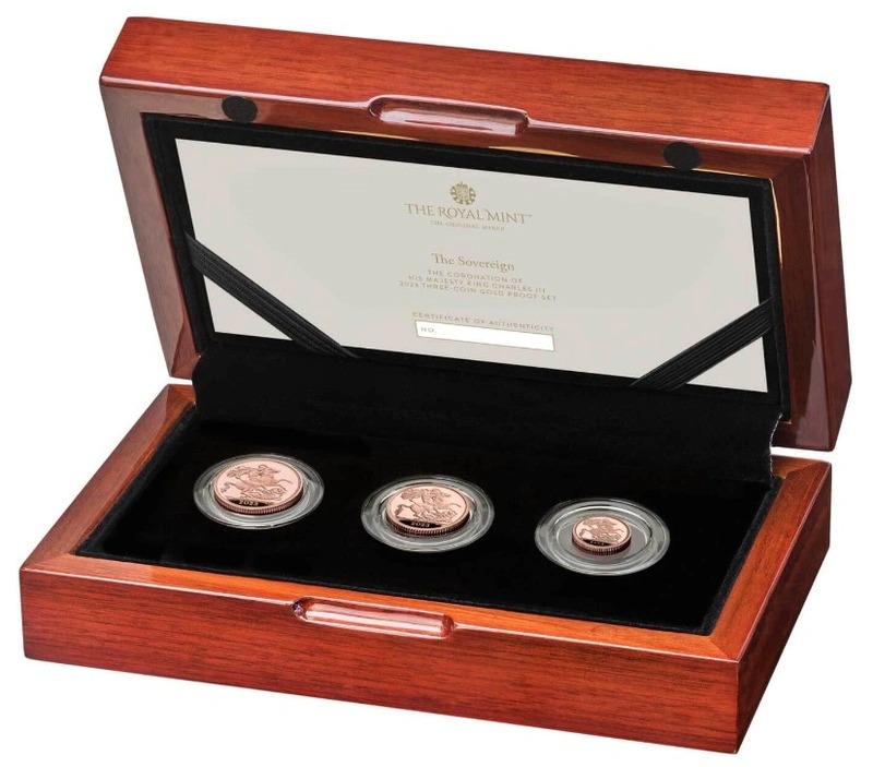 2023 Proof Gold Sovereign 3 Coin Set