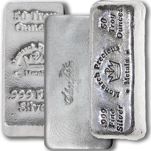 Buy 50 oz Silver Bars Online