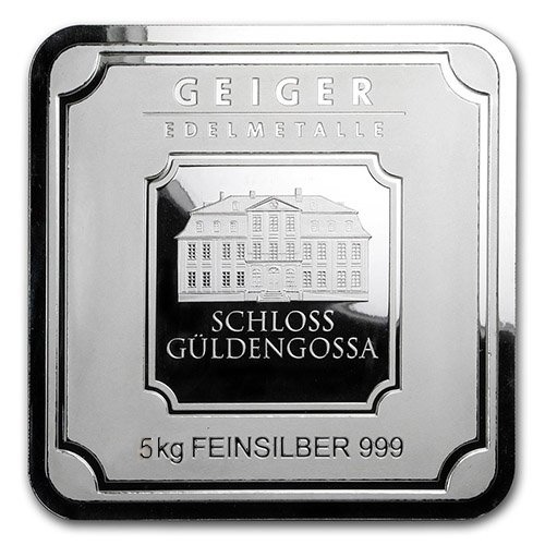 5000 Gram Geiger Square Silver Bar