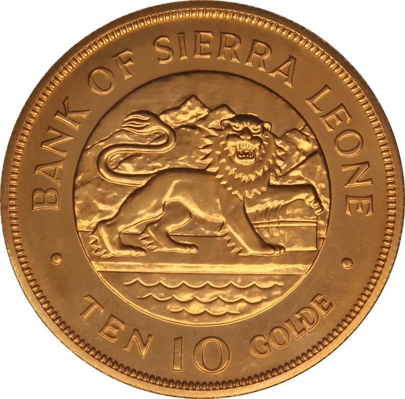 Sierra Leone 10 Golde 1975 Dr Siaka