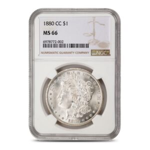 1880-CC Morgan Silver Dollar Coin NGC MS66