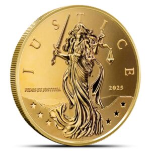 2025 1 oz Niue Gold Lady Justice Coin (BU)