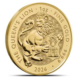 2026 1 oz British Gold Tudor Beasts Queen's Lion Coin (BU)